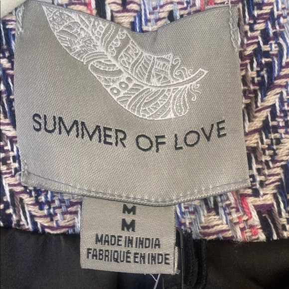 COPY - NWT Summer of Love Embellished Tweed Cardigan Jacket M Pink Floral Boho … - Picture 7 of 11